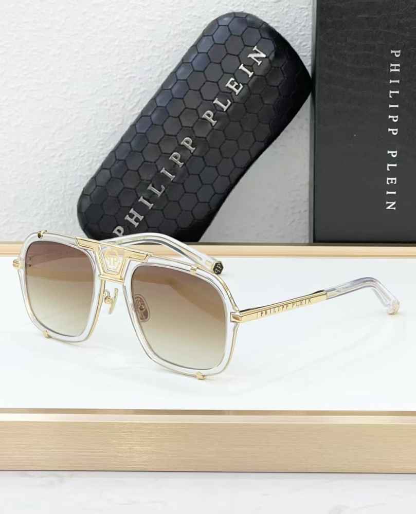 Philipp Plein Brown Luxury Sunglasses-thumb-0
