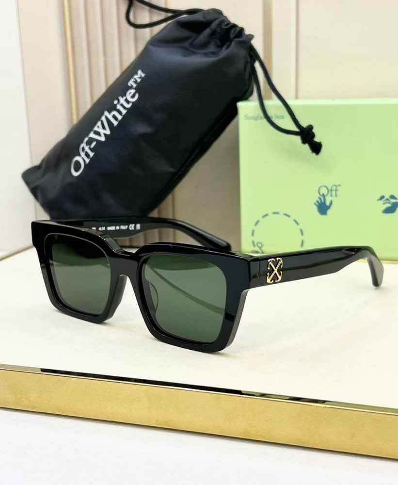 Off-White Green & Golden Luxury Sunglasses-thumb-0