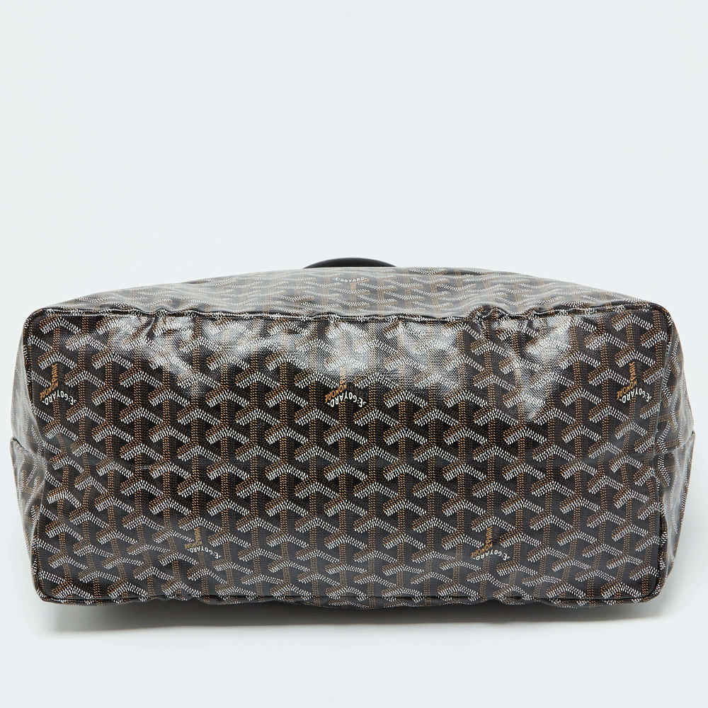 Goyard Black Goyardine Coated Canvas and Leather Saint Louis GM Tote Bag-2