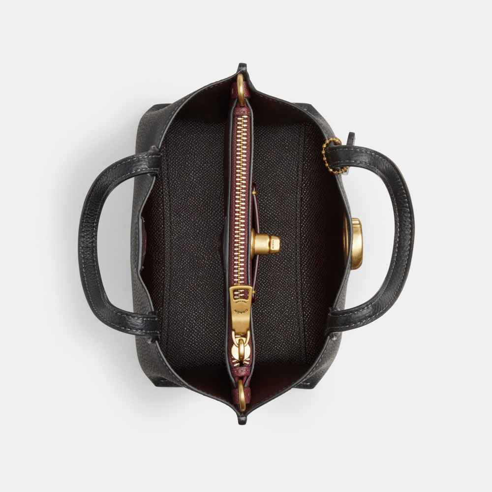 Coach Willow 18 In Signature Canvas Black Tote Bag-2