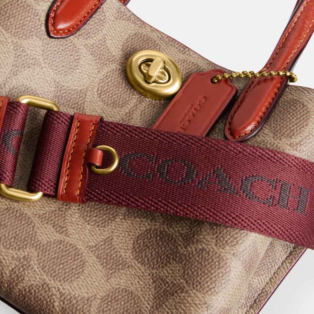 Coach Willow 18 In Signature Canvas Brown Tote Bag-thumb-4