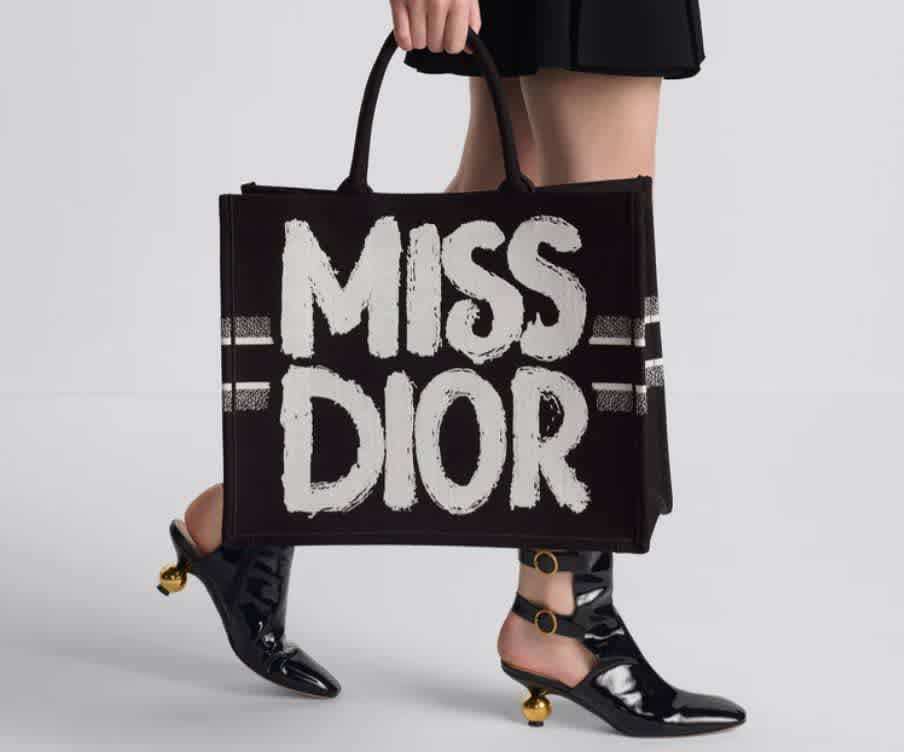 Dior Large Book Black Tote Bag-2