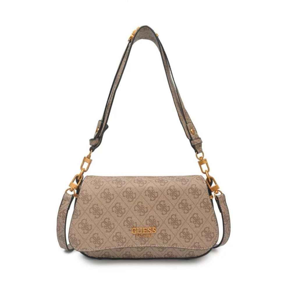 Guess Noelle Brown Shoulder Bag-thumb-0