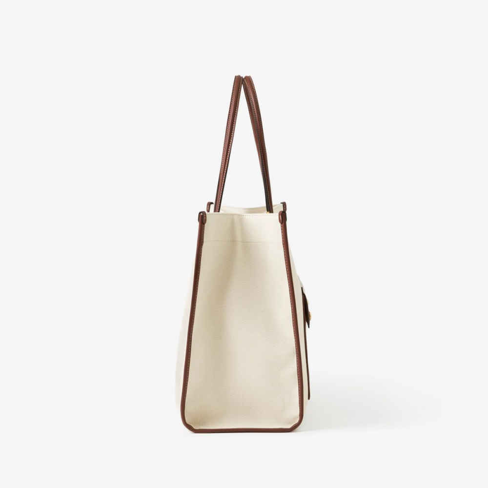 Burberry Large Freya White Tote Bag-thumb-2
