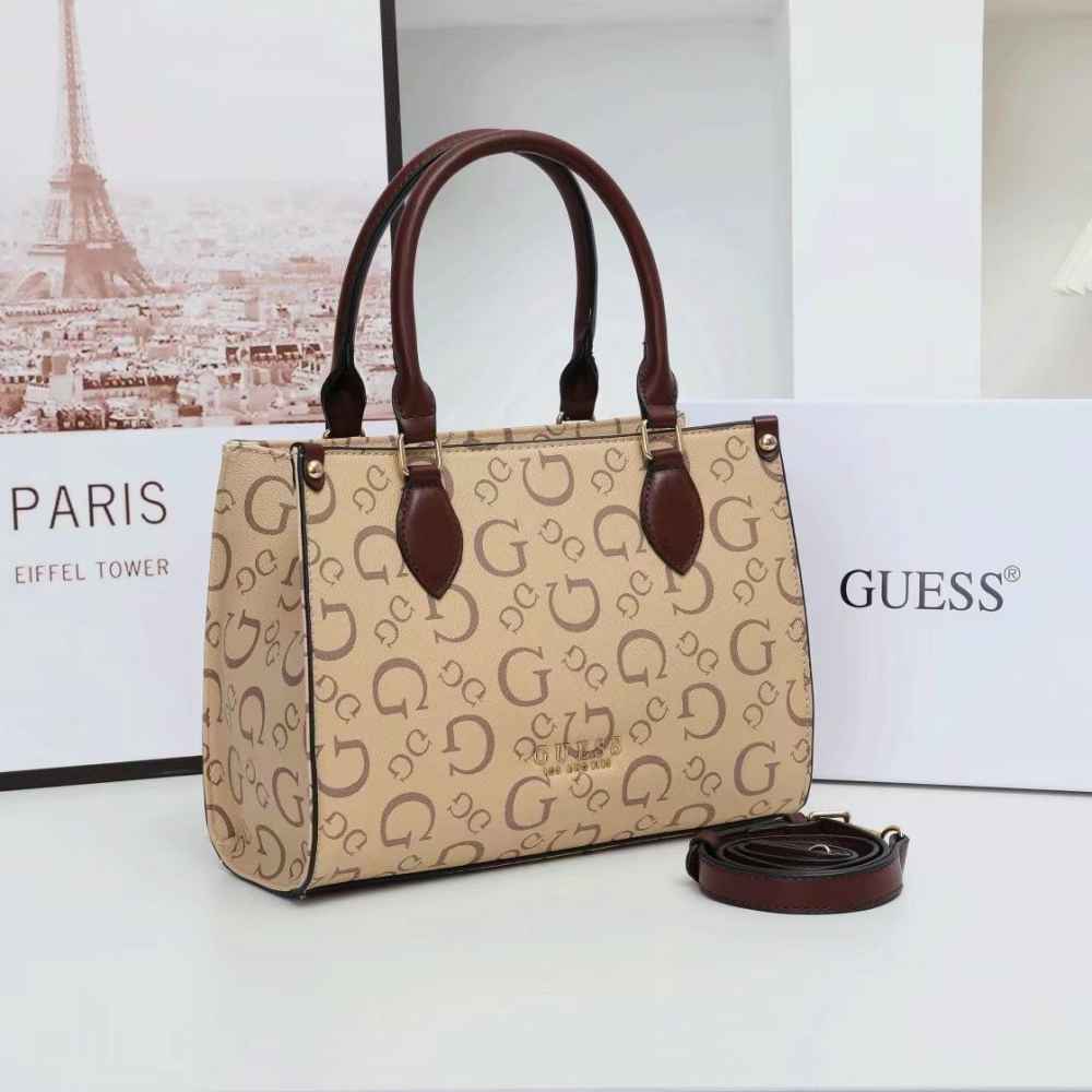 Guess Oak Park Beige Tote Bag-thumb-0