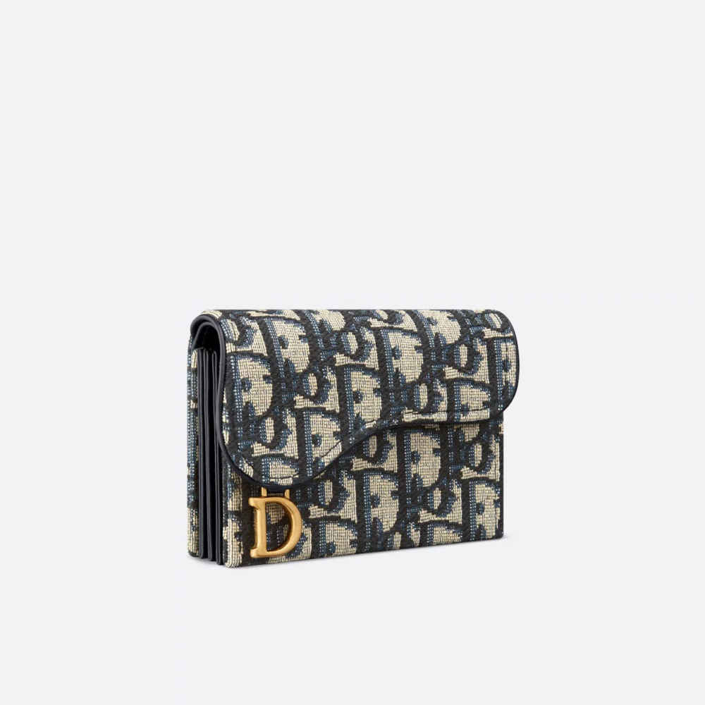 Christian Dior Saddle Jasmine Gusset Card Holder-2