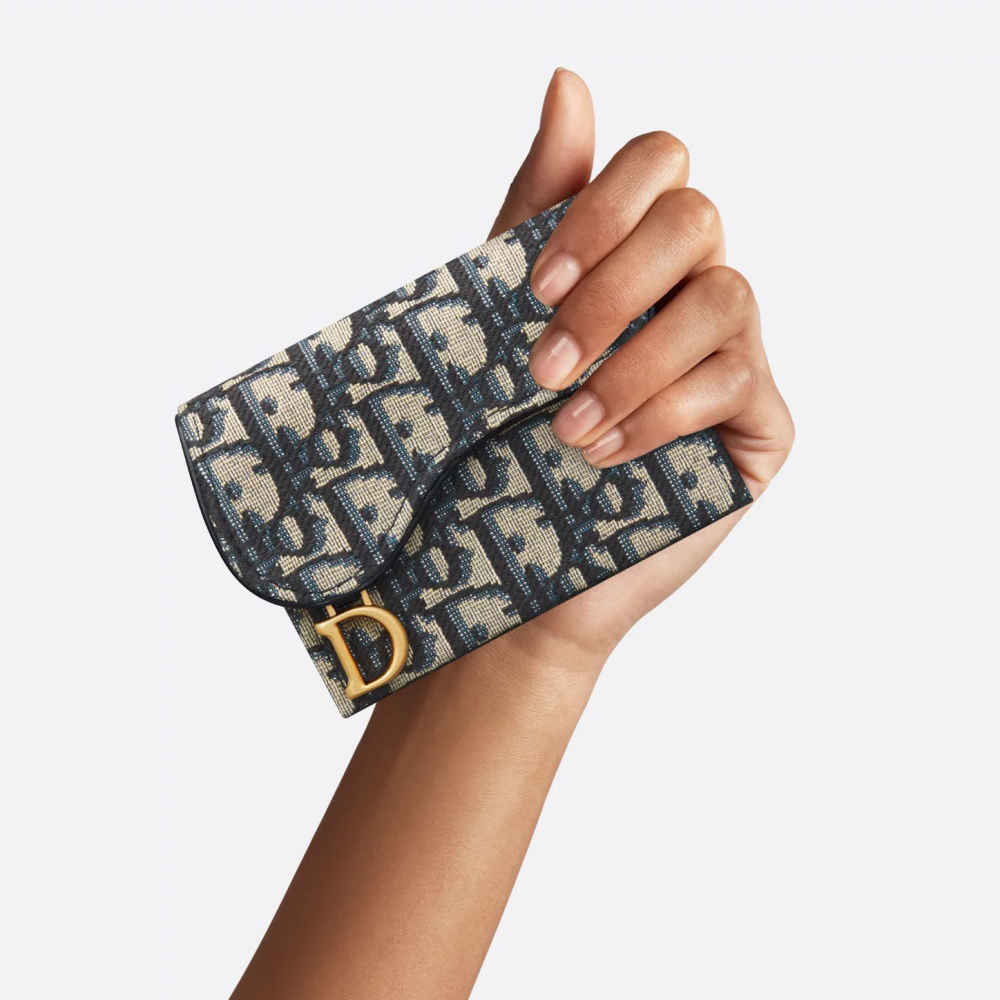 Christian Dior Saddle Jasmine Gusset Card Holder-5