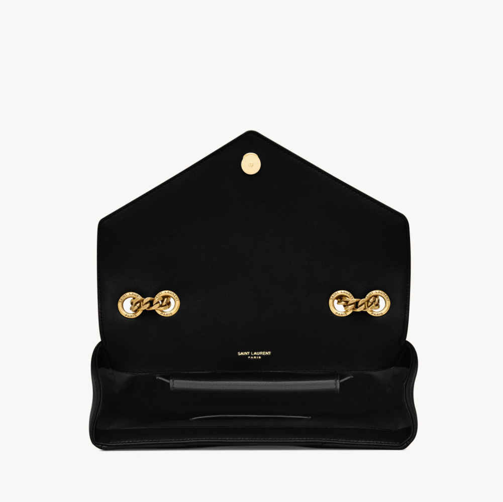 Saint Laurent loulou small in matelassé Black Shoulder Bag-4