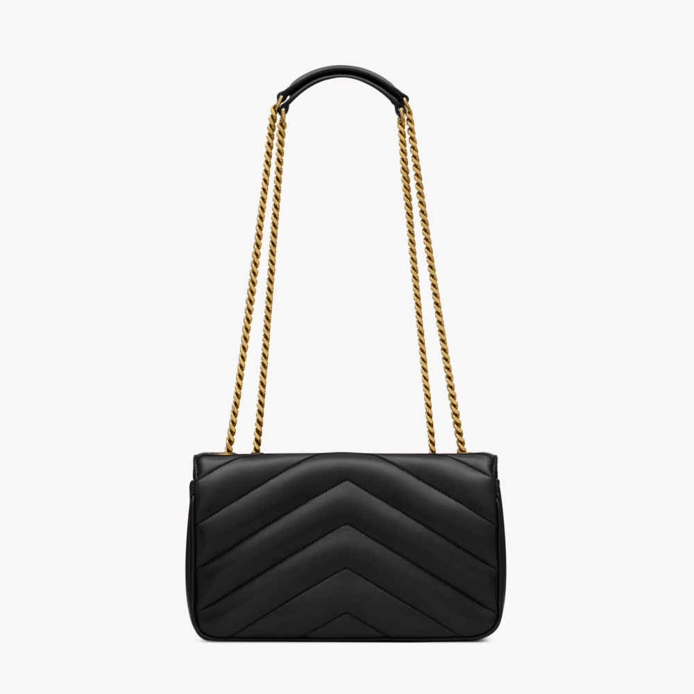 Saint Laurent loulou small in matelassé Black Shoulder Bag-1