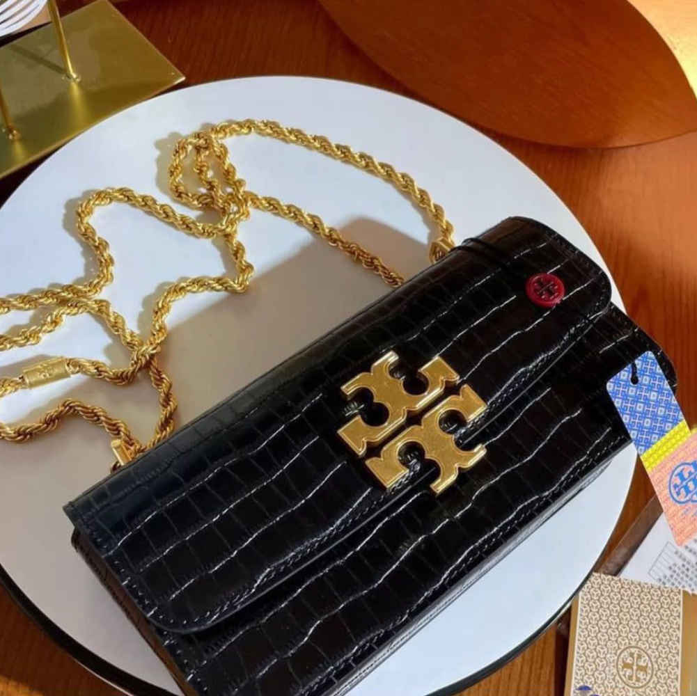 Tory Burch Eleanor Medium Croc-Sling Bag-1