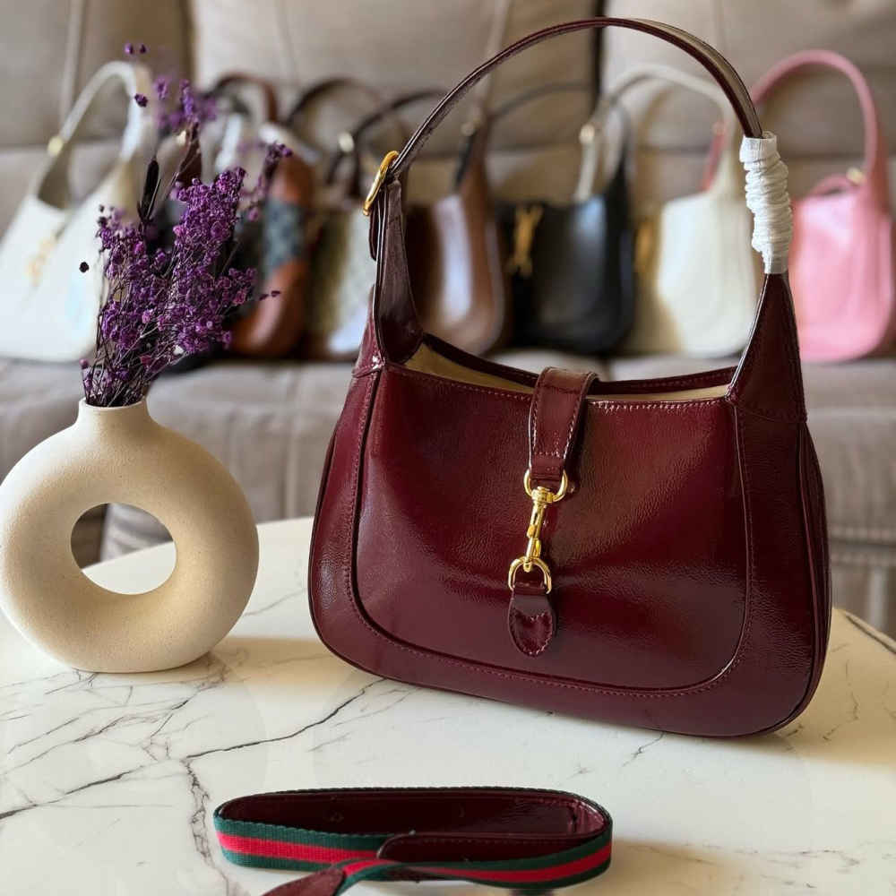 Gucci Wine Jackie Bag-thumb-0