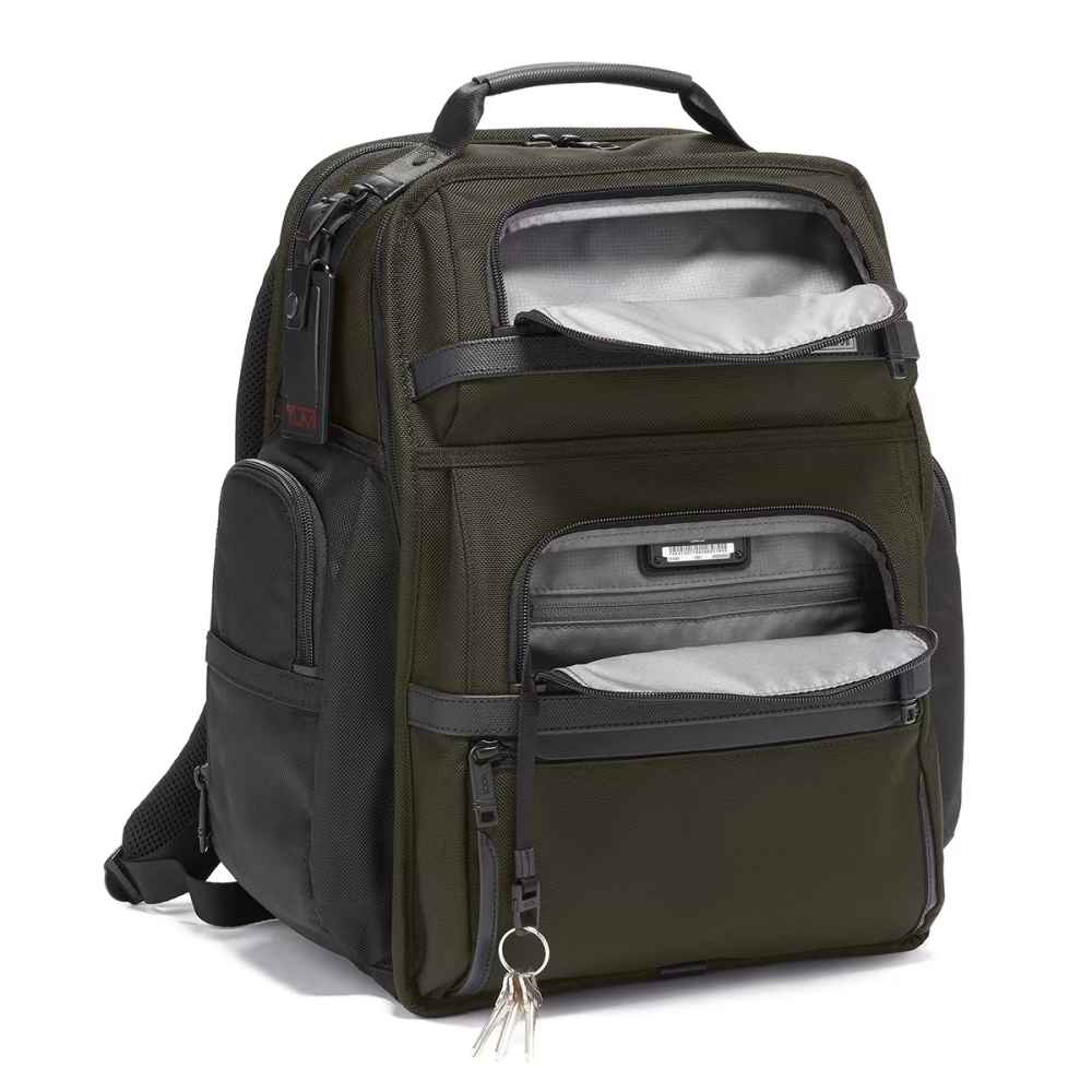 Tumi Alpha 3 Brief Pack Olive Backpack-3