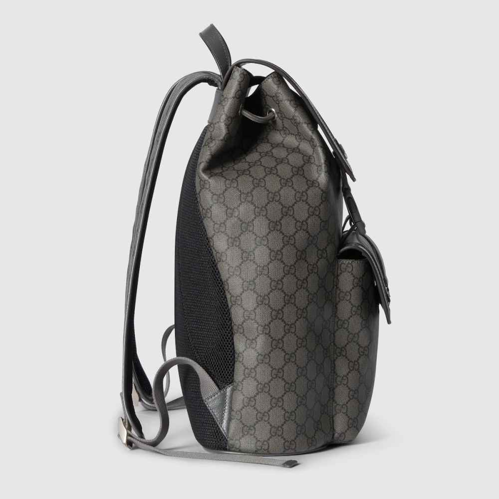 Gucci Grey & Black Ophidia large backpack-thumb-3