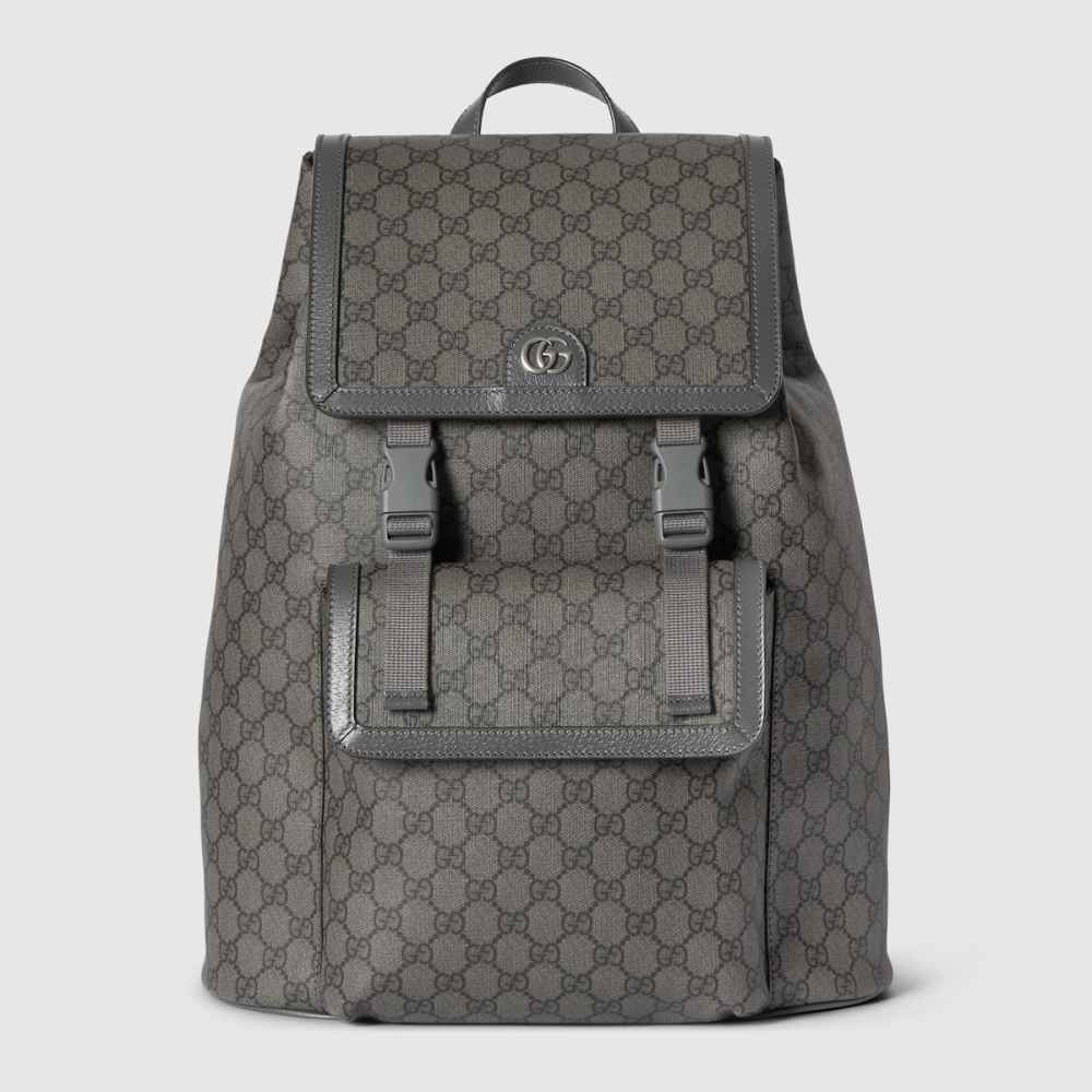 Gucci Grey & Black Ophidia large backpack-thumb-0