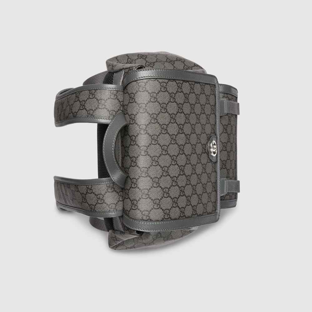 Gucci Grey & Black Ophidia large backpack-thumb-4