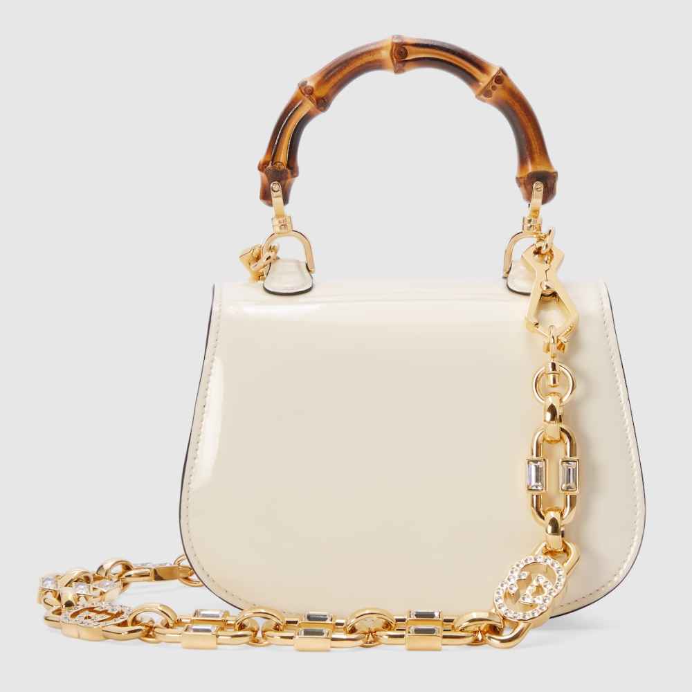 Gucci Bamboo 1947 White Mini Handbag-2