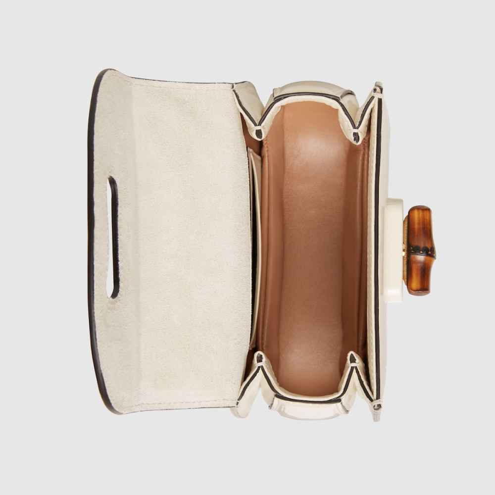 Gucci Bamboo 1947 White Mini Handbag-7
