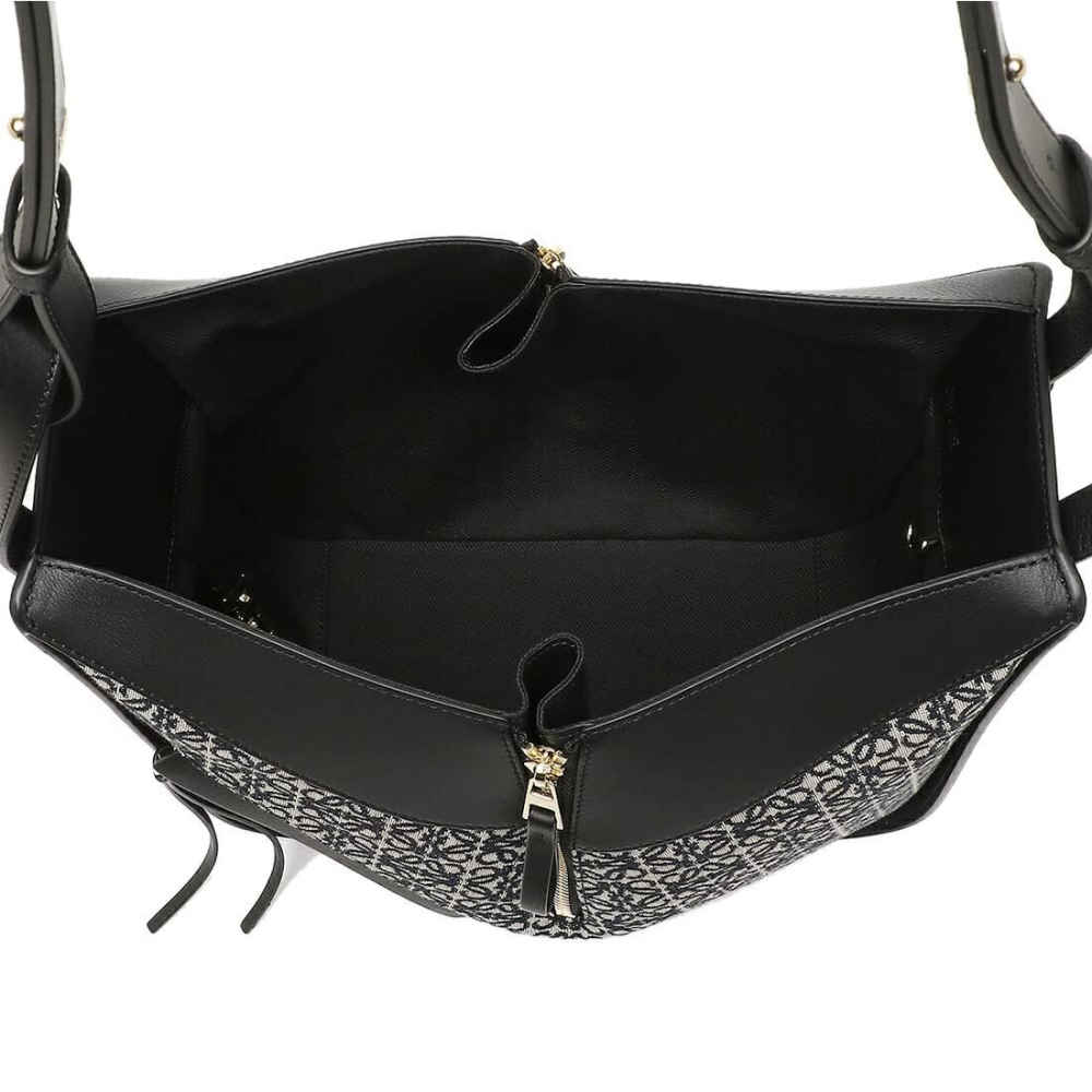 Loewe Black Leather Hammock Bag-4