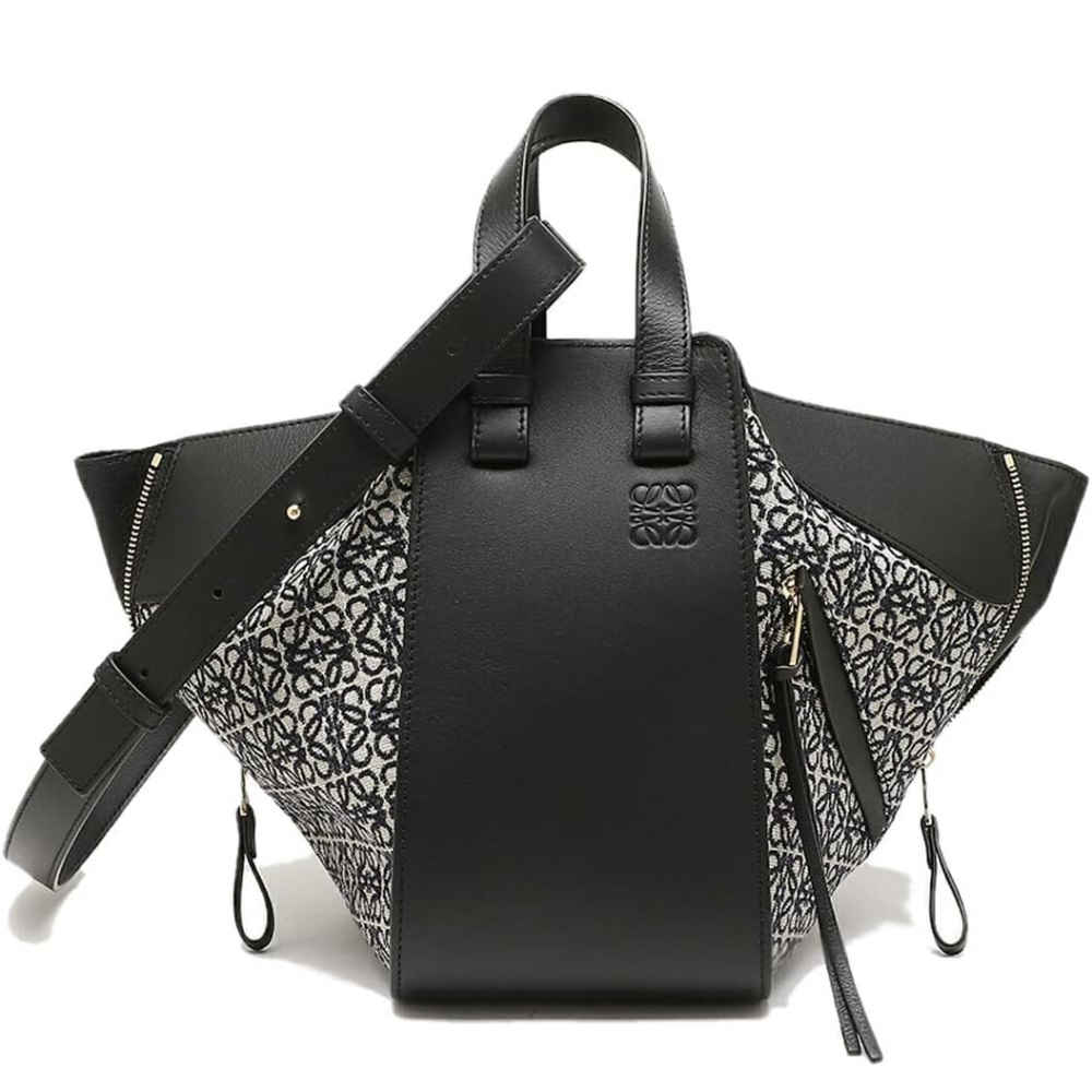 Loewe Black Leather Hammock Bag-3