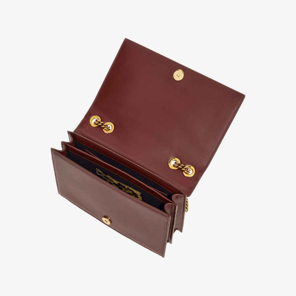 Roberto Cavalli Monogram Mirror Snake Wine Shoulder Bag-thumb-3