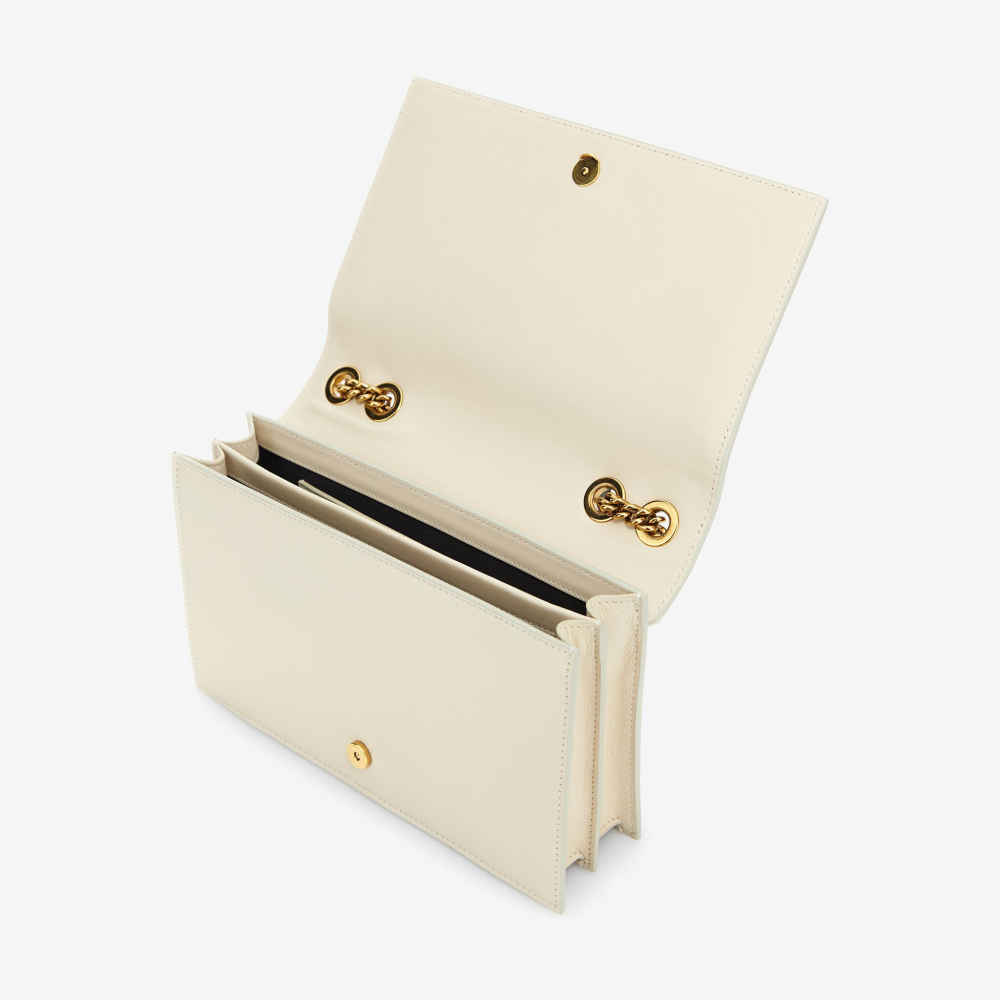 Roberto Cavalli Monogram Mirror Snake White Shoulder Bag-3