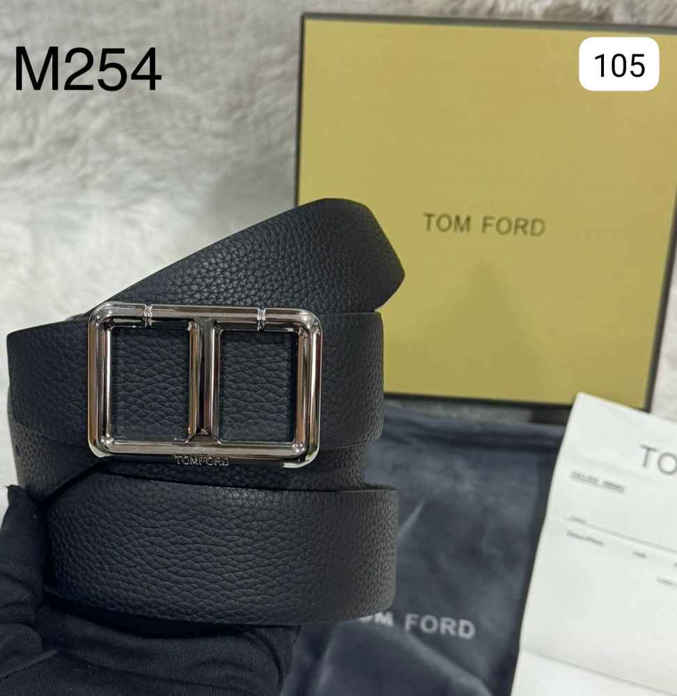 Tom Ford Black Premium Quality Leather Belt-thumb-0