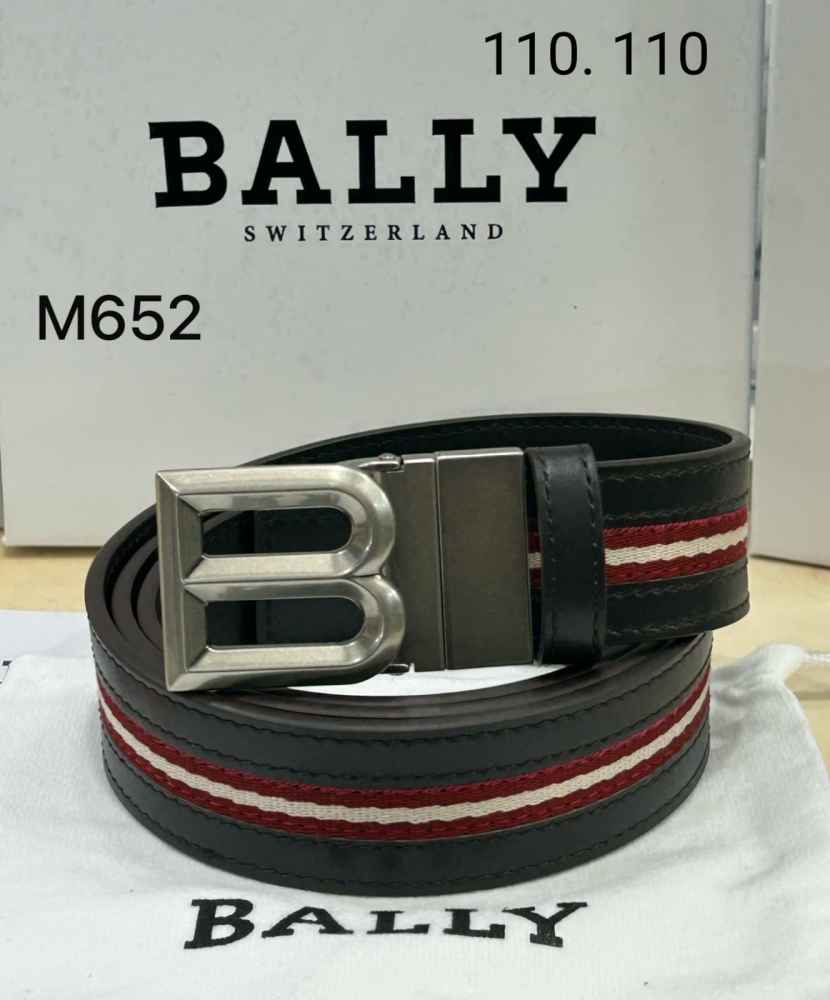 Bally Red Premium Quality Leather Belt-thumb-0