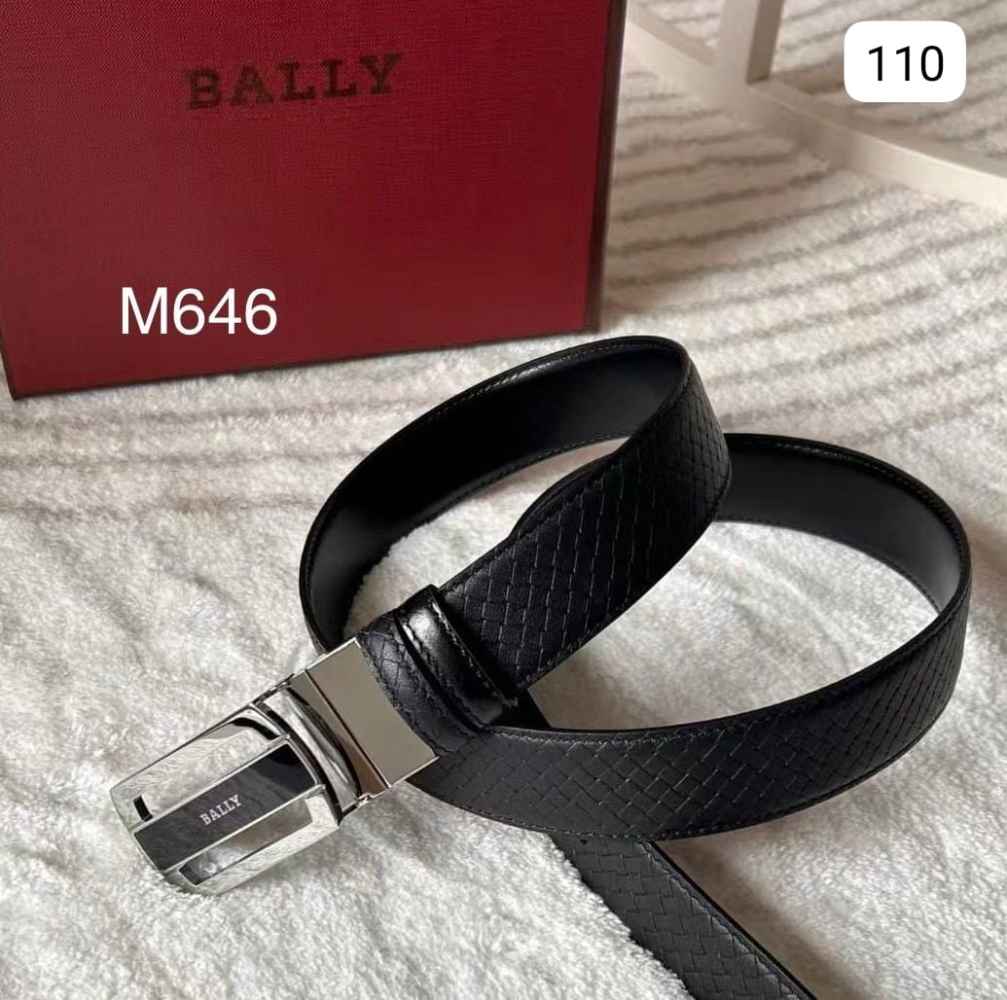 Bally Black Premium Quality Leather Belt-thumb-0
