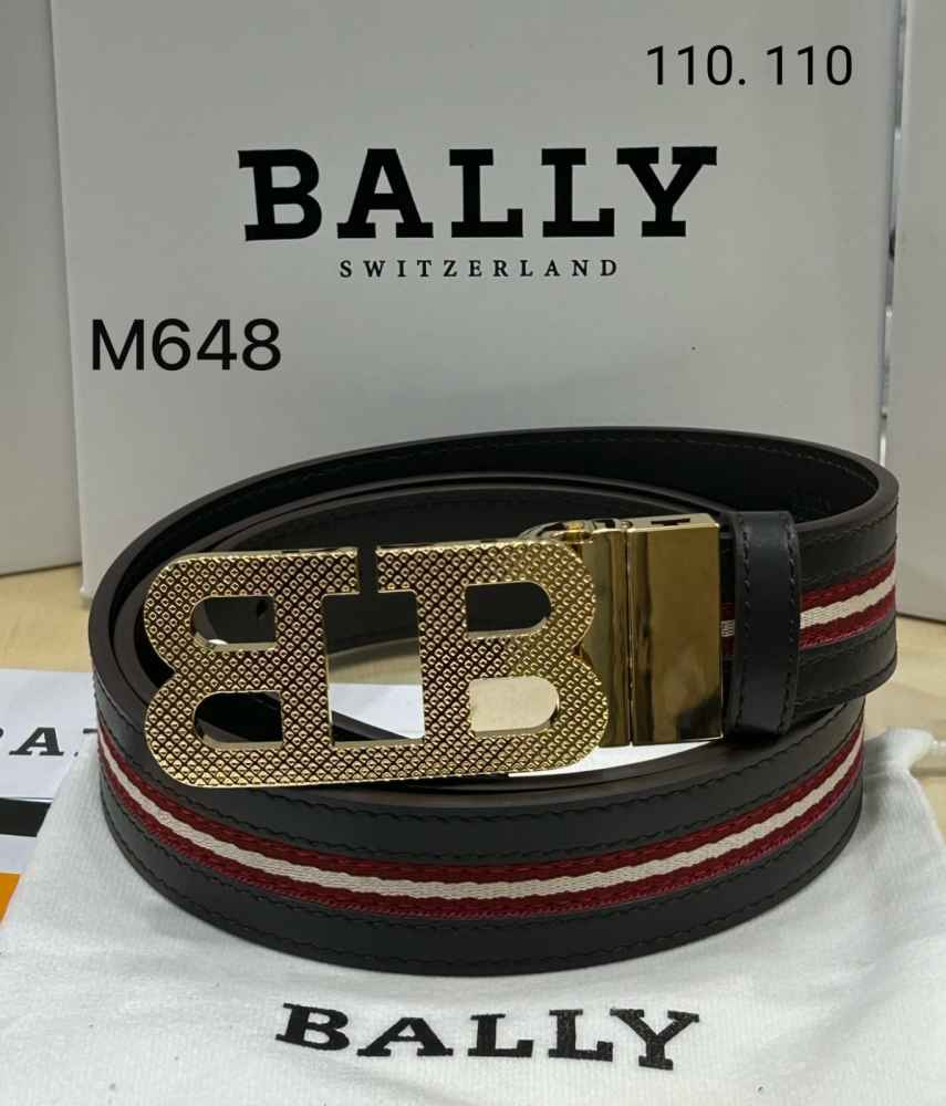 Bally Red Premium Quality Leather Belt-thumb-0