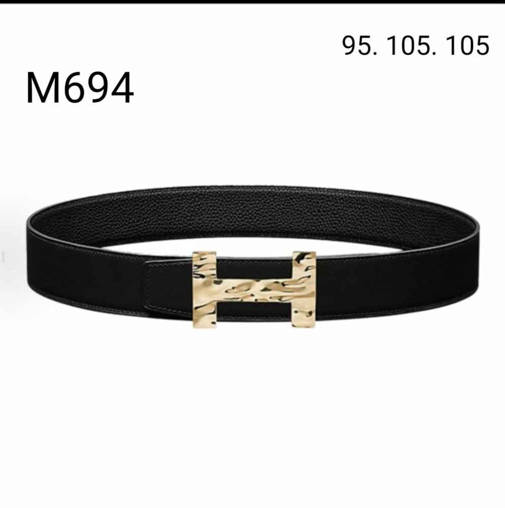 Hermes Golden Premium Quality Leather Belt-thumb-0