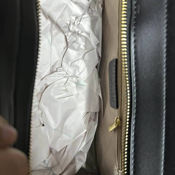 Michael Kors Black Leather Crossbody Bag-thumb-1