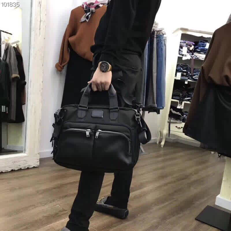 Tumi Expandable Organizer Laptop Briefcase Black Bag-thumb-2