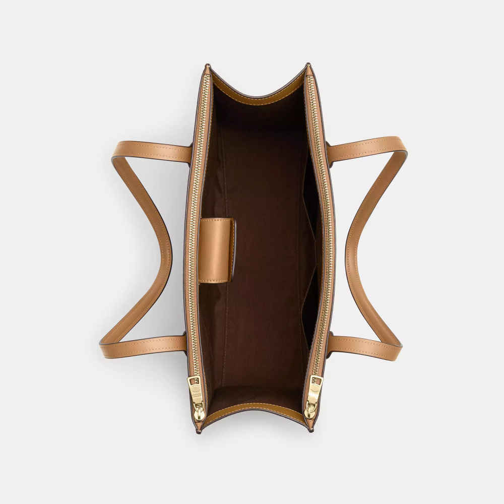 Coach Brown Nina Tote Bag In Signature Canvas-2