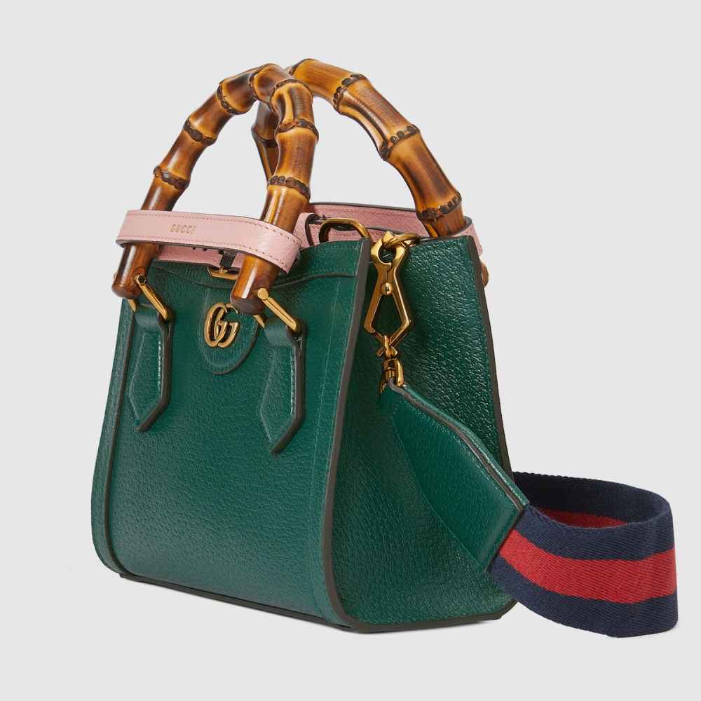 Gucci Diana Bamboo Small Green Handbag-2