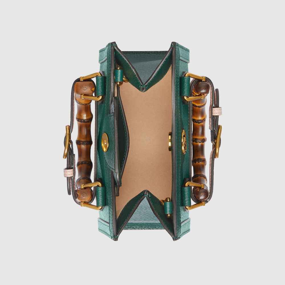 Gucci Diana Bamboo Small Green Handbag-5