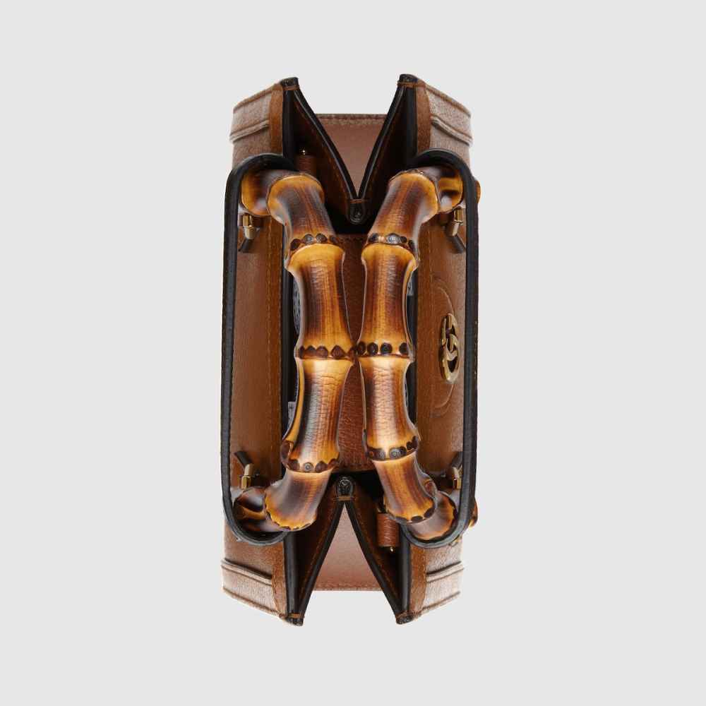 Gucci Diana Bamboo Brown Leather Large Handbag-4