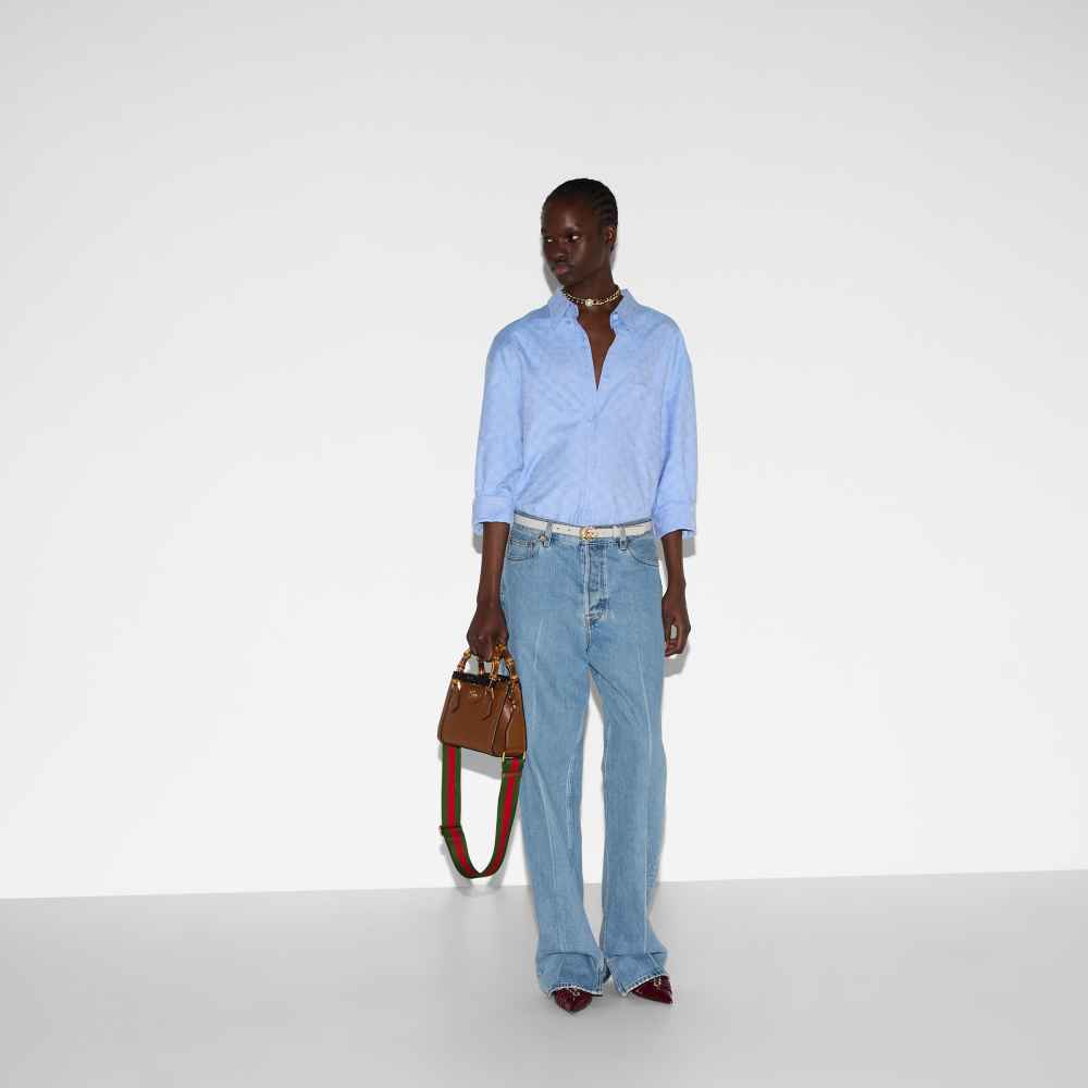 Gucci Diana Bamboo Brown Leather Large Handbag-10