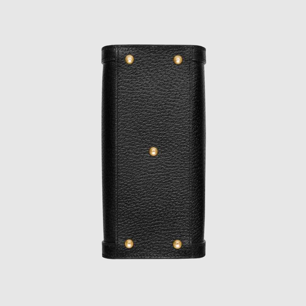 Gucci Diana Bamboo Black Leather Large Handbag-6