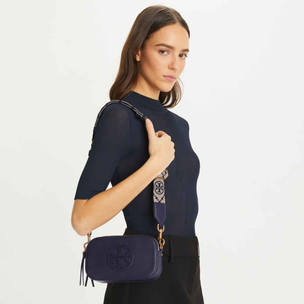 Tory Burch Mini Miller Blue Crossbody Bag-4