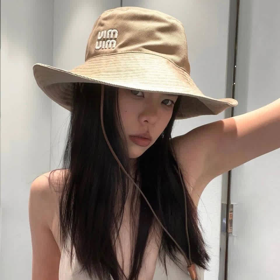 Miu Miu Beige Premium Bucket Hat-thumb-3