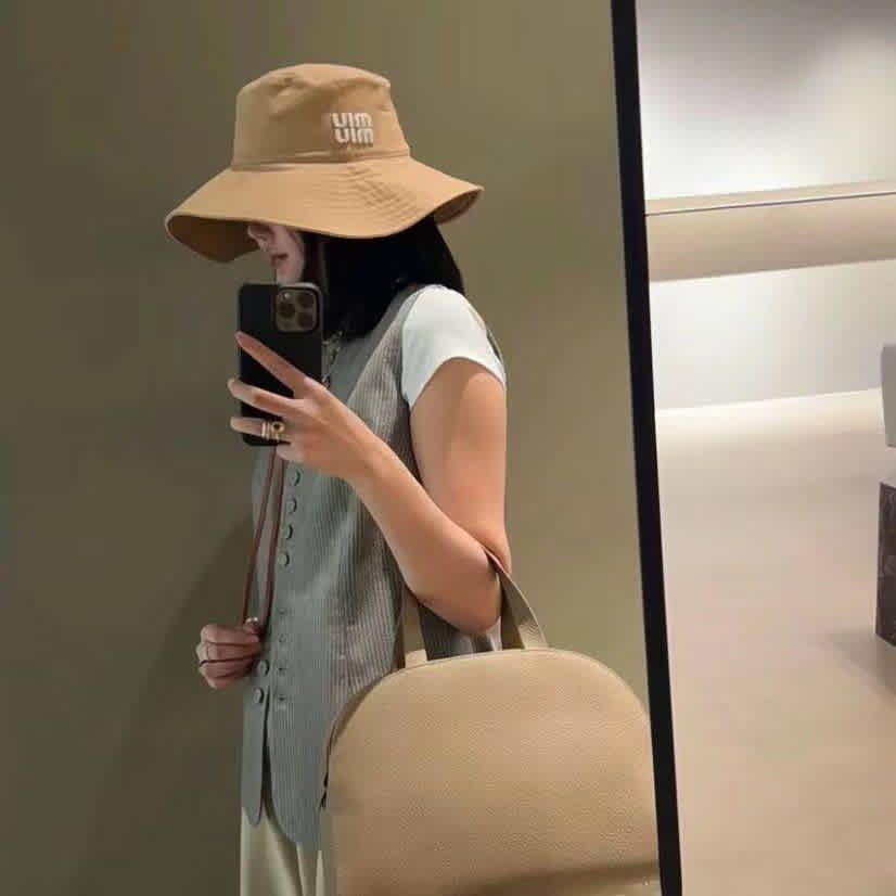 Miu Miu Beige Premium Bucket Hat-thumb-4