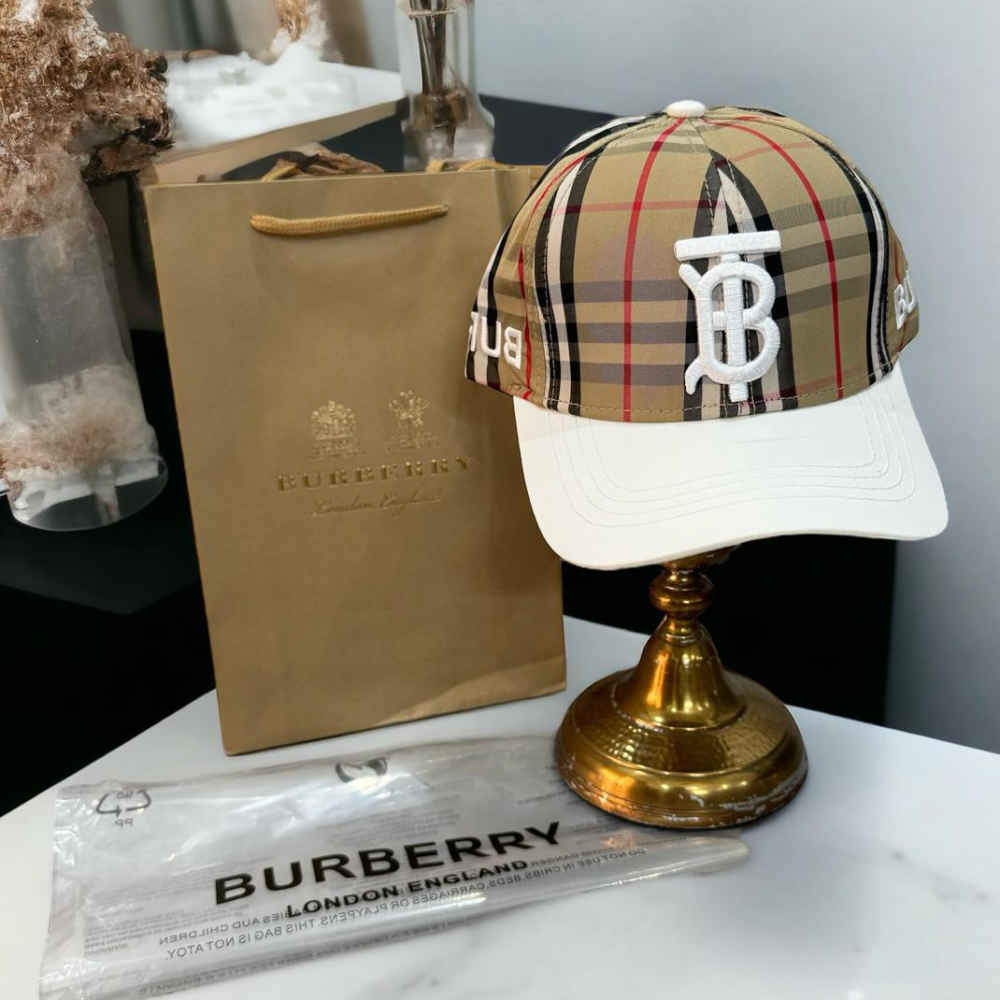 Burberry TB Embroidered White Premium Cap-thumb-5