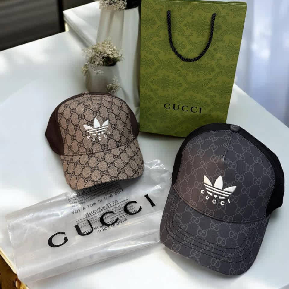 Gucci x Adidas Grey Premium Cap-thumb-3