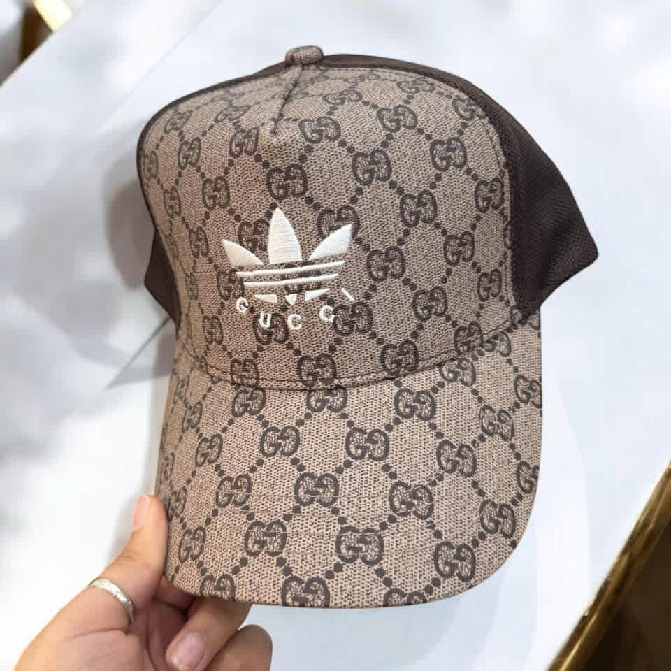 Gucci x Adidas Brown Premium Cap-thumb-0