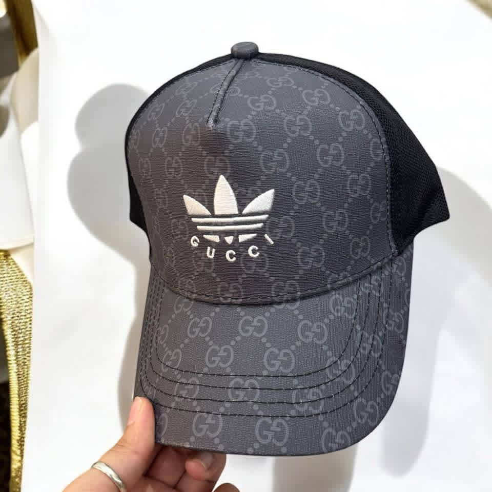 Gucci x Adidas Grey Premium Cap-thumb-0