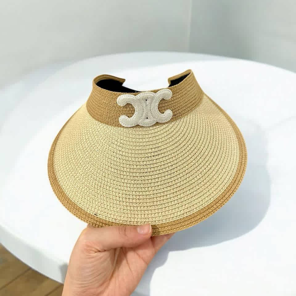 Celine White Premium Visor Hat-1