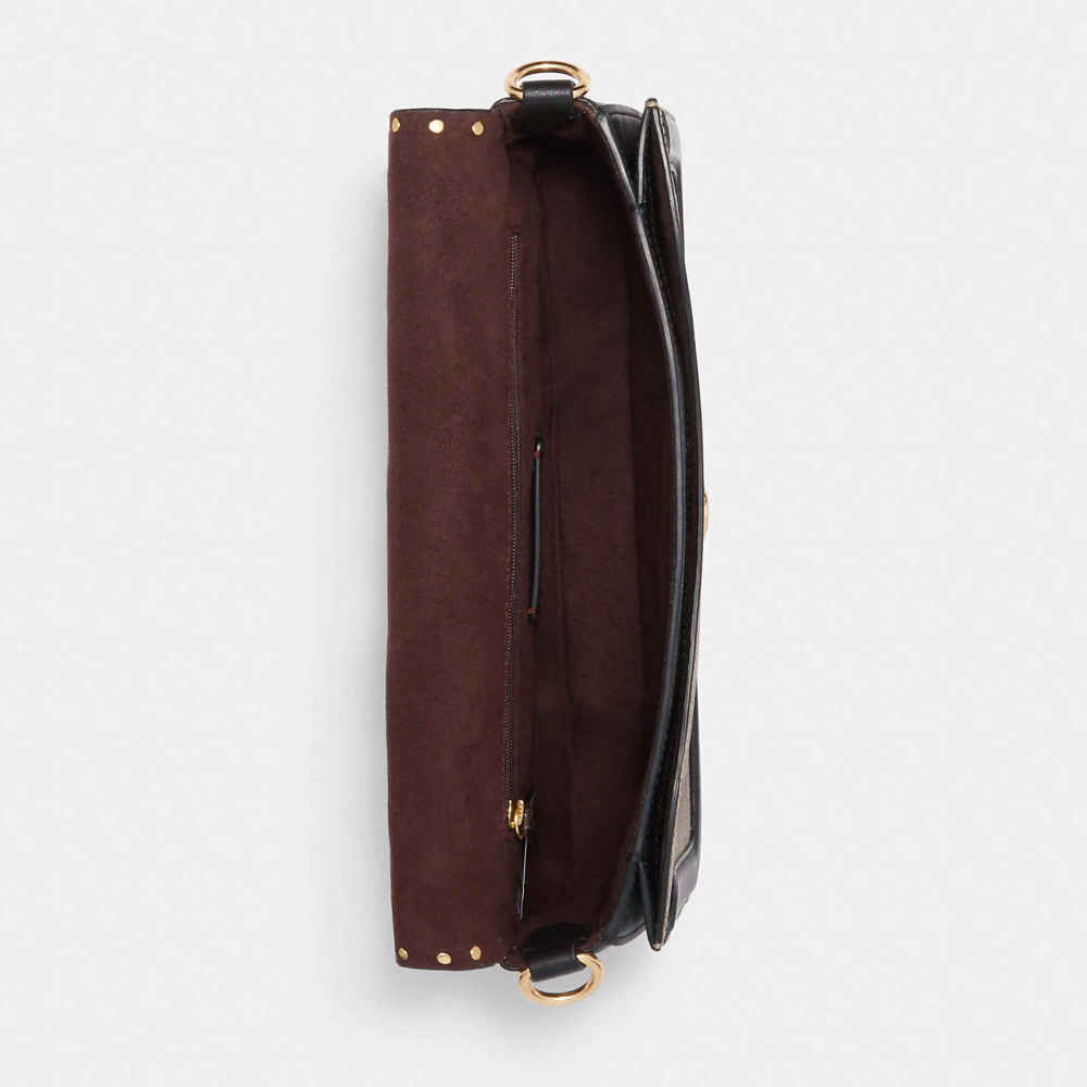 Coach Brown/Beige Signature Canvas Georgie Shoulder Bag-1