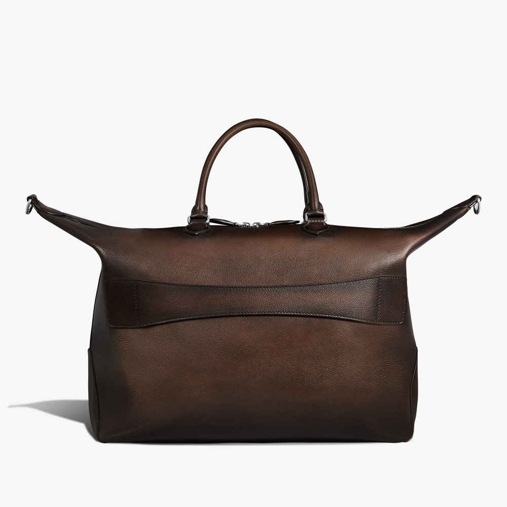 Toujours Soft Zipped Berluti Brown Leather Travel Bag-thumb-1
