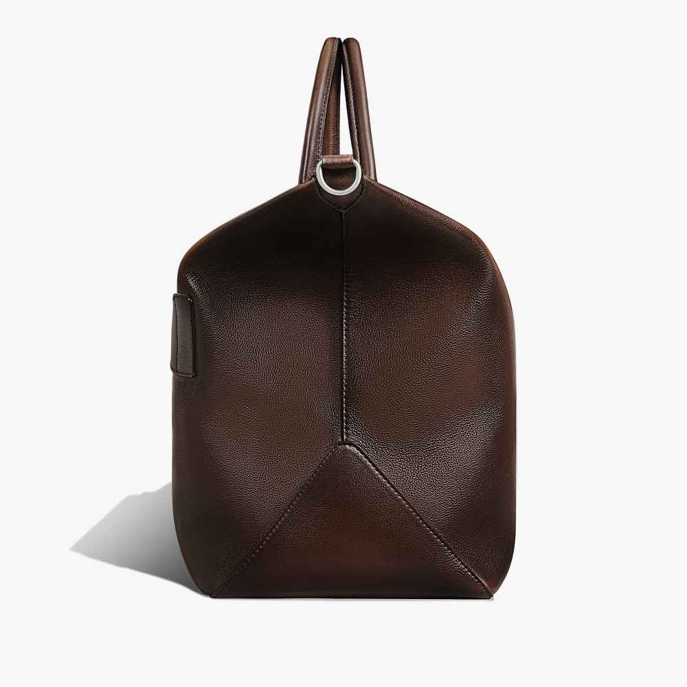 Toujours Soft Zipped Berluti Brown Leather Travel Bag-thumb-2