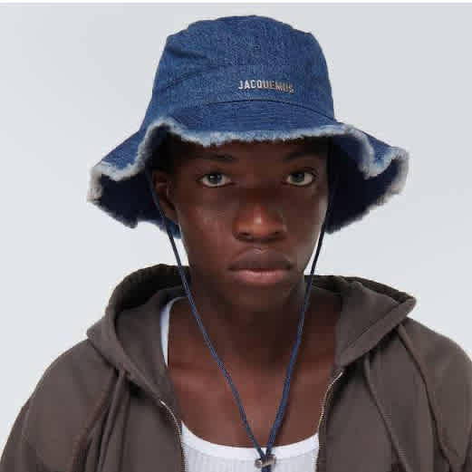 Jacquemus Le Bob Artichaut denim bucket Hat-thumb-3